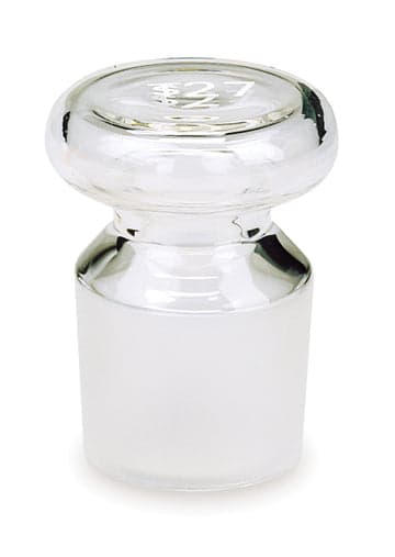Ground Glass Flask Stoppers, Clear, No. 9, PK/6