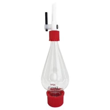 Separatory funnel, with PTFE cap and spout, 125ml