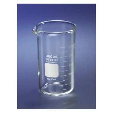 PYREX 200mL Tall Form Berzelius Beakers, with Spout, Graduated
