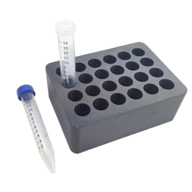 Aluminum Insert Block with 24 positions for 15ml Centrifuge tubes (Use with small system)