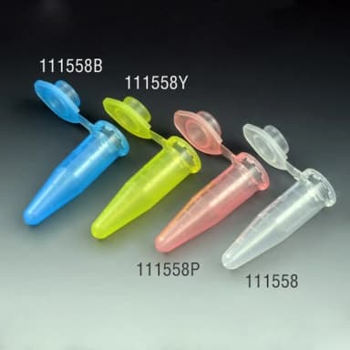 Microcentrifuge Tube, 1.5mL, PP, Attached Snap Cap, Graduated, Yellow - cs-10000