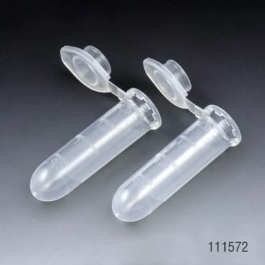 Microcentrifuge Tube, 2.0mL, PP, Attached Snap Cap, Graduated, Natural, Lot Certified: Rnase, Dnase, Pyrogen, ATP and Human DNA Free - cs-8000