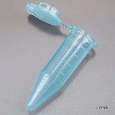 Diamond Midi Centrifuge Tube, 5.0mL, PP, Attached Snap Cap, Graduated, Blue, 50/Bag, 4 Bags/Unit - CS/2000