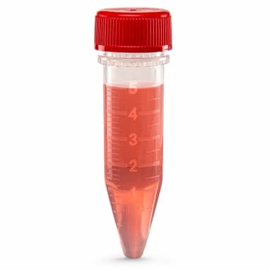Diamond Midi Centrifuge Tube, 5.0mL, PP, Separate Red Screw Cap, Graduated, 100 of Each/Bag, 5 Baof Each/Carton