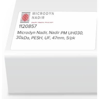 Microdyn Nadir, Nadir PM UH030, 30kDa, PESH, UF, 47mm, 5/pk