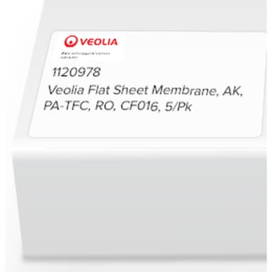 SUEZ (GE) Flat Sheet Membrane, AK, PA-TFC, RO, CF016, 5/Pk