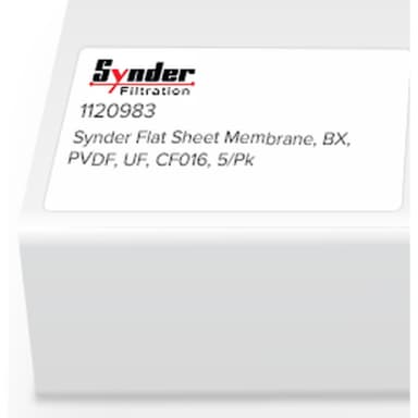 Synder Flat Sheet Membrane, BX, PVDF, UF, CF016, 5/Pk