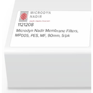 Microdyn Nadir Membrane Filters, MP005, PES, MF, 90mm, 5/pk