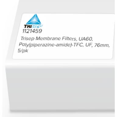 Trisep Membrane Filters, UA60, Poly(piperazine-amide)-TFC, UF, 76mm, 5/pk