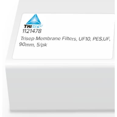 Trisep Membrane Filters, UF10, PES,UF, 90mm, 5/pk