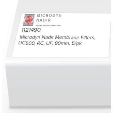 Microdyn Nadir Membrane Filters, UC500, RC, UF, 90mm, 5/pk