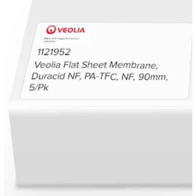 SUEZ (GE) Flat Sheet Membrane, Duracid NF, PA-TFC, NF, 90mm, 5/Pk