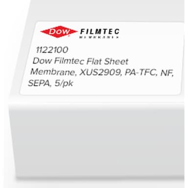 Dow Filmtec Flat Sheet Membrane, XUS2909, PA-TFC, NF, SEPA, 5/pk