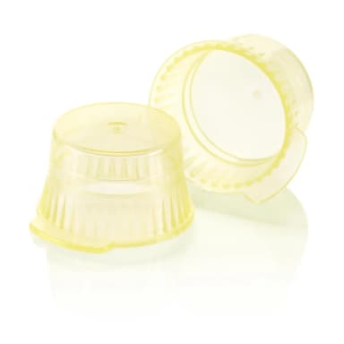 Cap, Snap, 13mm, PE, for 13mm Glass and Evacuated Tubes and 12mm Plastic Test Tubes, Yellow - cs-10000