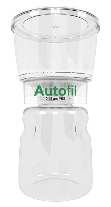 Autofil® Sterile Disposable Bottle Top Vacuum Filter Units with 0.45 µm PES Membrane for Prefiltration or Clarification, 500 mL, 12/CS