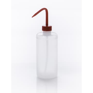BOTTLE,LDPE,WASH,NM,RED CLOSURE,500ML