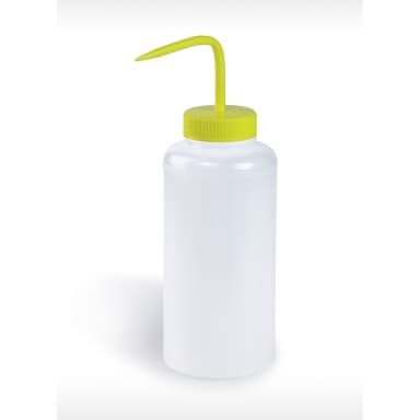 BOTTLE,LDPE,WASH,WM,WITH/YELLOW CLOSURE, 1000ml (32oz)