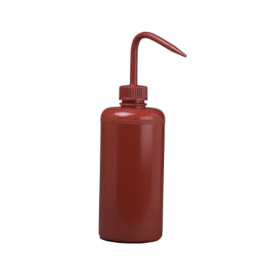 BOTTLE,WASH,PE,NM,WITH/RED CLOSURE,16OZ