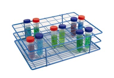 Coated Wire Tube Rack 35-40mm 3x8 Format, Blue