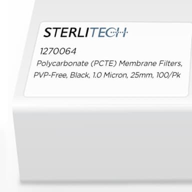 Polycarbonate (PCTE) Membrane Filters, Black, 1.0 Micron, 25mm, 100/Pk