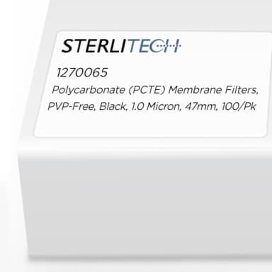 Polycarbonate (PCTE) Membrane Filters, Black, 1.0 Micron, 47mm, 100/Pk