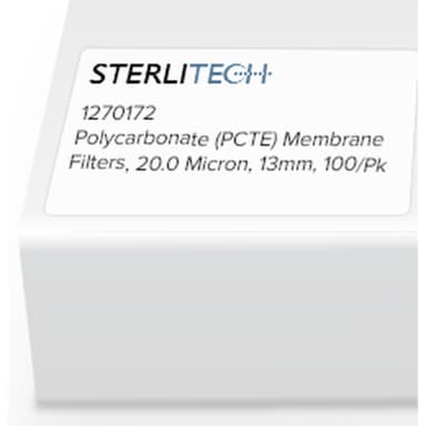 Polycarbonate (PCTE) Membrane Filters, 20.0 Micron, 13mm, 100/Pk