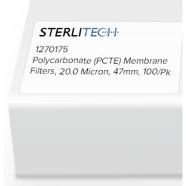 Polycarbonate (PCTE) Membrane Filters, 20.0 Micron, 47mm, 100/Pk