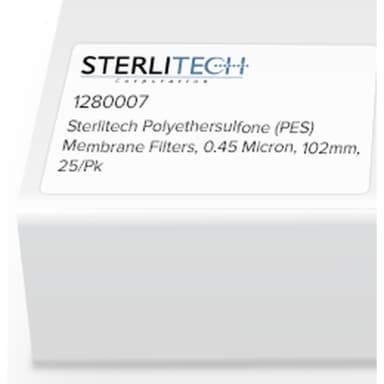 Polyethersulfone (PES) Membrane Filters, 0.45 Micron, 102mm, 25/Pk