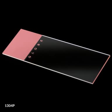 Microscope Slides, Glass, 25 x 75mm, 90 Ground Edges, Pink Frosted, 72/Box, 2 Boxes/Case (1 Gross)