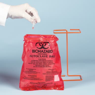 BAG,HDPE,WR,BENCH-TOP,BIOHAZARD,8-1/2X11, 1000/PC