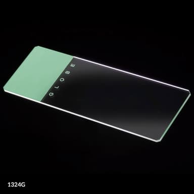 Microscope Slides, Glass, 25 x 75mm, 90 Ground Edges with Safety Corners, Green Frosted, 72/Box, 20 Boxes/Case (10 Gross)