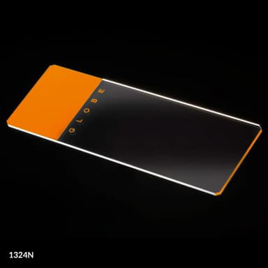 Microscope Slides, Glass, 25 x 75mm, 90 Ground Edges with Safety Corners, Orange Frosted, 72/Box, 20 Boxes/Case (10 Gross)