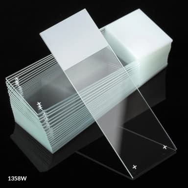 Microscope Slides, Diamond White Glass, 25 x 75mm, Charged, 90 Ground Edges, White Frosted, 72/Box, 20 Boxes/Case (10 Gross)