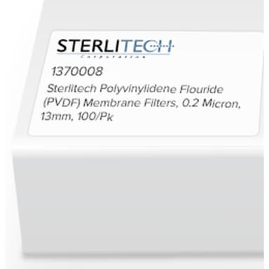 Polyvinylidene Flouride (PVDF) Membrane Filters, 0.2 Micron, 13mm, 100/Pk