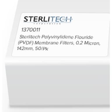 Polyvinylidene Flouride (PVDF) Membrane Filters, 0.2 Micron, 142mm, 50/Pk