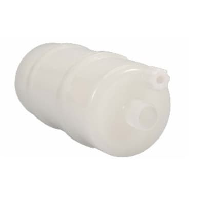 PTFE Membrane Capsule Filter, 0.2 Micron, 1/4" MNPT Inlet, 3/8" Hose Barb Outlet, EFA: 0.8sqft, OAL: 3.7in (CMFE9208RM)