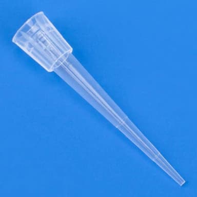 Pipette Tip, 0.1 - 20uL, Certified, Universal, Low Retention, Graduated, 45mm, Extended Length, Natural, STERILE, 96/Rack, 10 Racks/Box - PK/1