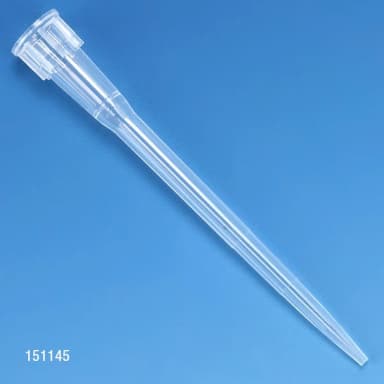 Pipette Tip, 0.1 - 20uL, Certified, Universal, Natural, 45mm, Extended Length, 96/Rack, 10 Racks/Box - CS/4800