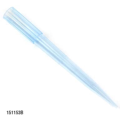 Pipette Tip, 100 - 1250uL, Certified, Universal, Graduated, Blue, 84mm, Extended Length, 1000/Stand-Up Resealable Bag - cs-10000