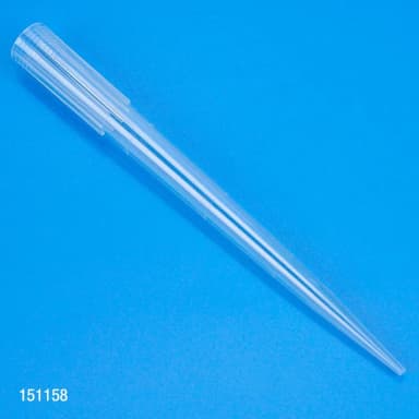 Pipette Tip, 100 - 1300uL, Certified, Universal, Graduated, Natural, 98mm, Extended Length, STERILE, 96/Rack, 6 Racks/Box - cs-5760