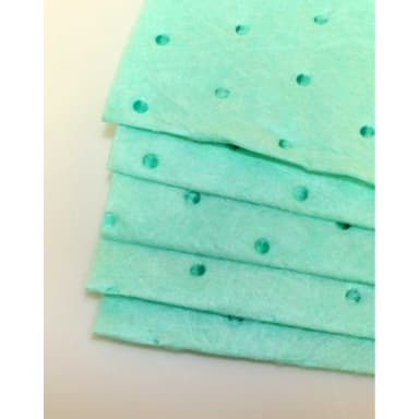 Chemically Resistant Absorbent Quilted Pad/Wipe, 15 x 9 in, 500/Pk