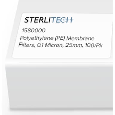 Polyethylene Membrane Filters, 0.1 Micron, 25mm, 100/Pk
