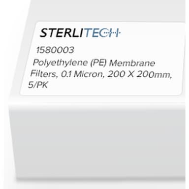 Polyethylene Membrane Filters, 0.1 Micron, 200 X 200mm, 5/PK