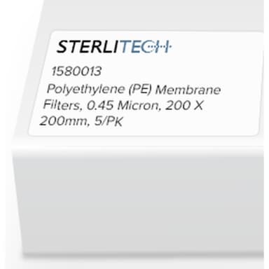 Polyethylene Membrane Filters, 0.45 Micron, 200 X 200mm, 5/PK