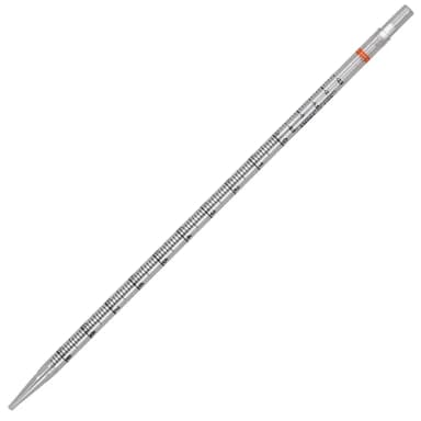 Serological Pipette, 10mL, PS, Standard Tip, 345mm, STERILE, Orange Band, Individually Wrapped, 200/Dispenser Box - PK/1