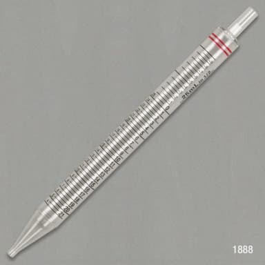 Serological Pipette, 25mL, PS, Short Style, 230mm, STERILE, Red, Individually Wrapped