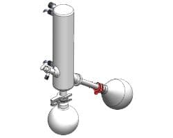 Glassware set: Vertical dry-ice condenser, 1000ml evaporating flask NS 24/40 and 1000ml receiving flask KS 35/20