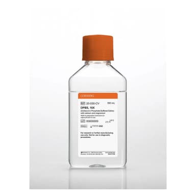 Corning® 500 mL HBSS (Hanks Balanced Salt Solution), 10x [+] calcium, magnesium [-] phenol red, sodium bicarbonate