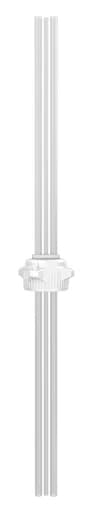 EZBio Silicone Cap System, VersaCap 53B, Open Cap w/ 2x 1/4" & 1x 1/8" Tubing, 1/EA
