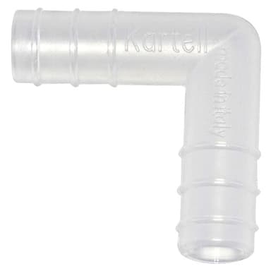 Tubing Connector L, PP 10mm, 100/CS